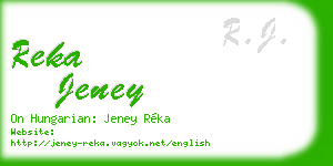 reka jeney business card